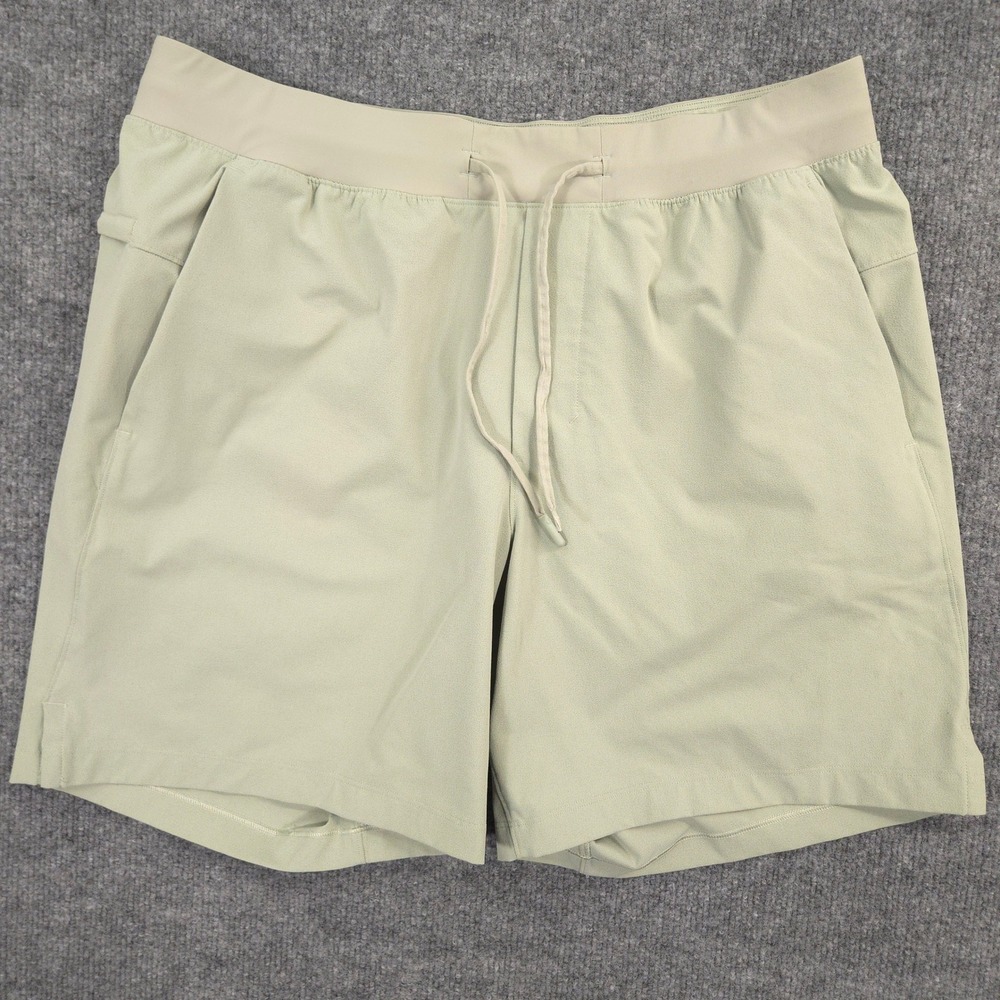 Lululemon Zeroed In Linerless Shorts Mens L Light Green 7" Inseam Performance